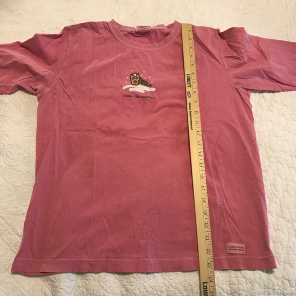 Life is Good “under the weather” maroon long sleeve crewneck tee shirt (M) - Picture 7 of 12